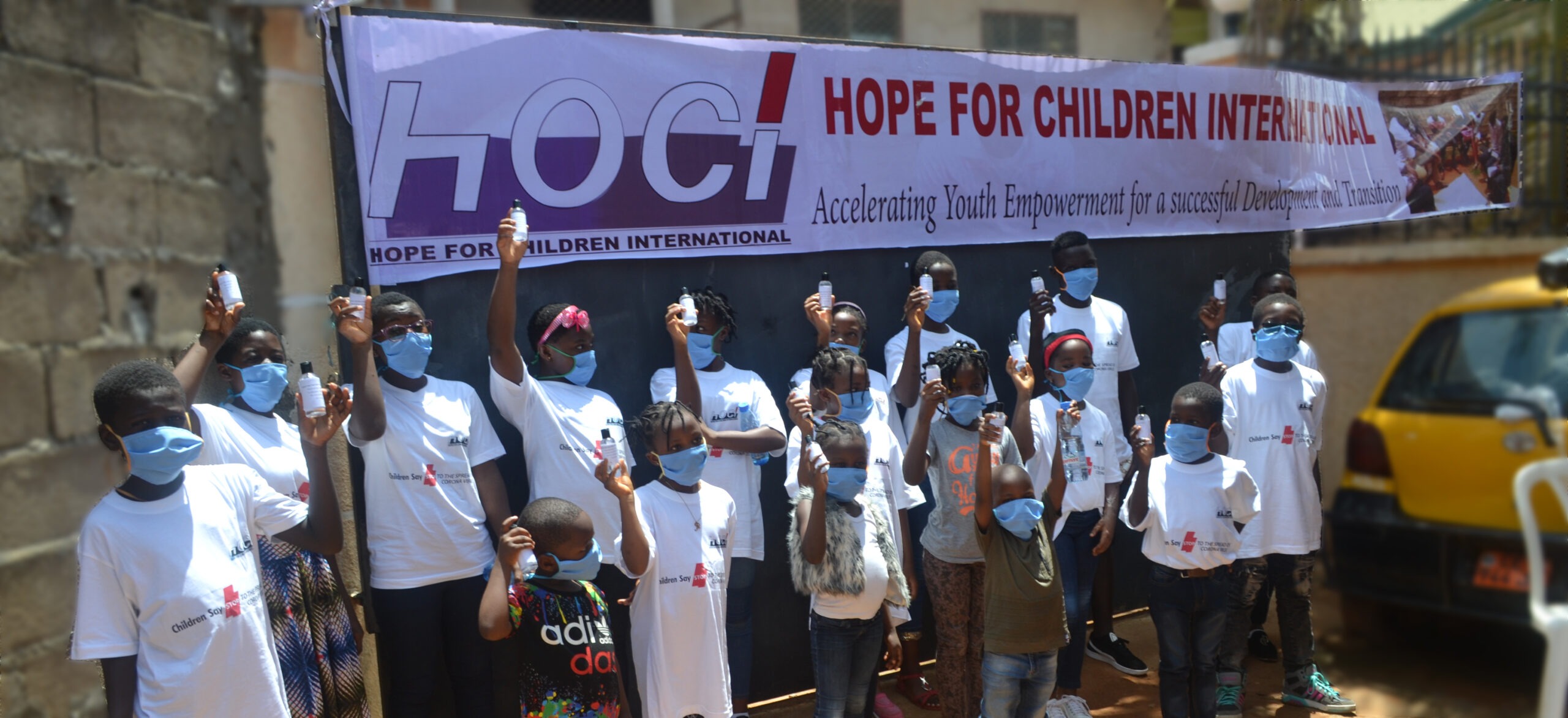 Children participating at HOCI CAMEROON