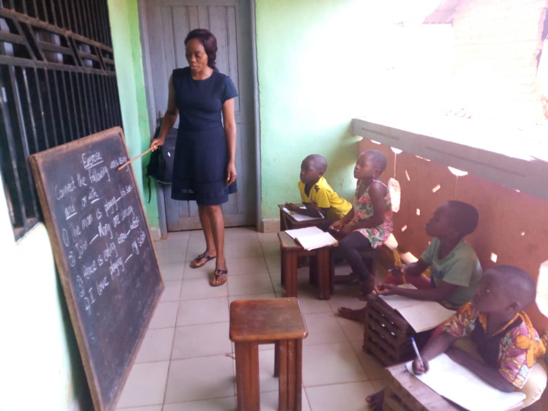 community learning at home with hoci volunteer nahkuna ruth in bali nyonga sub divison nw region of cameroon